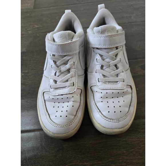Nike Kids Court Borough Low Recraft Adjustable Strap Sneakers White Size 1 - Picture 3 of 6